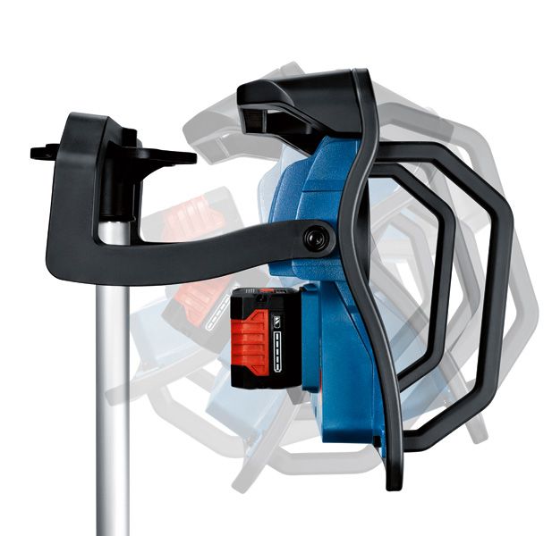 Bosch GLI 18V-10000 C darba lukturis uz statīva, regulējama galva.