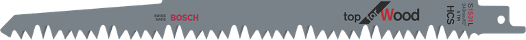 Bosch figūrzāģa asmens Top for Wood ar asiem zobiem.