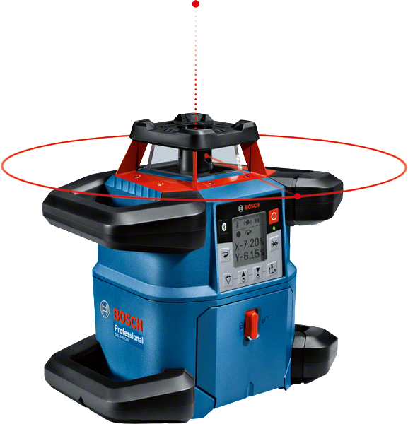 Bosch GRL 600 CHV rotācijas lāzera nivelieris, IP68 aizsardzības klase.