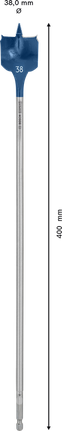 Bosch EXPERT pašgriezējgriezējvārpstas lāpstiņas urbis 38x400 mm.