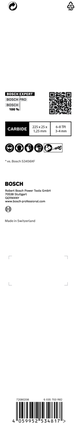 Bosch EXPERT Multi Material S 1156 XHM karbīda zāģa asmens.