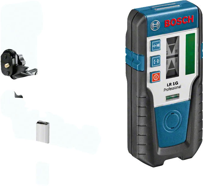 Bosch LR 1G Professional lāzera uztvērējs ar kronšteinu.