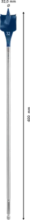 Bosch EXPERT pašgriezējgriezuma ātrgaitas lāpstveida urbis 32 x 400 mm.