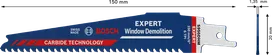 Bosch EXPERT karbīda zāģa asmens logu demontāžai.