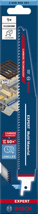 Bosch EXPERT Multi Material S 1156 XHM karbīda virzuļzāģa asmens.