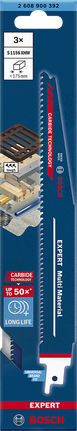 Bosch EXPERT Multi Material S 1156 XHM karbīda virzuļzāģa asmens.