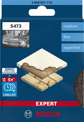 Bosch EXPERT S473 slīpēšanas paliktnis, vidēji smalks, supersmalks.