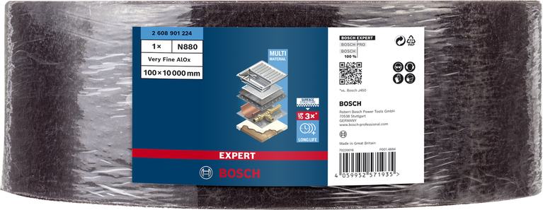 Bosch N880 flīsa rullis 100 × 10000 mm.