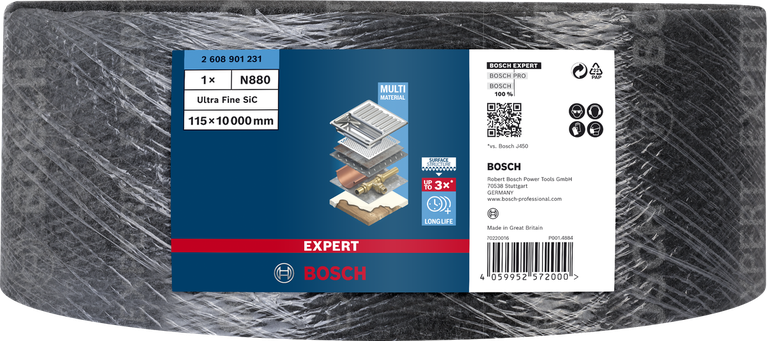 Bosch EXPERT N880 flīsa rullis 115 × 10000 mm.
