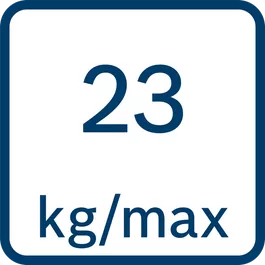  Izstrādājuma maksimālā nestspēja ir 23 kg