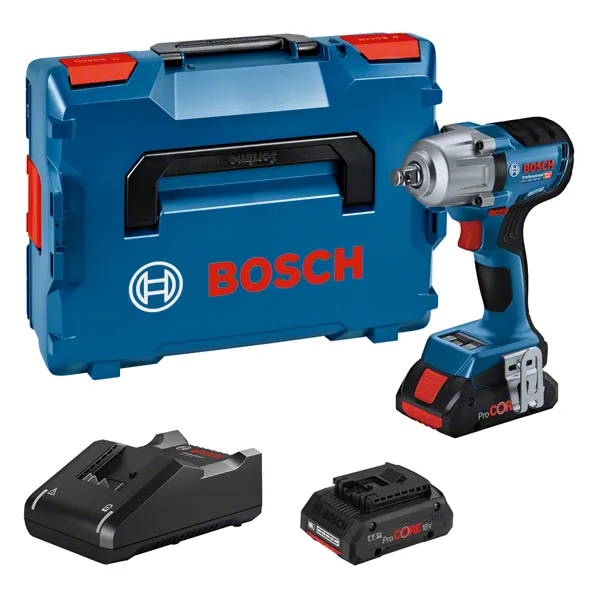 Bosch GDS 18V-450 akumulatora triecienskrūvgriežu komplekts.