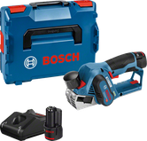Bosch GHO 12V-20 akumulatora ēvele ar koferi un akumulatoru.