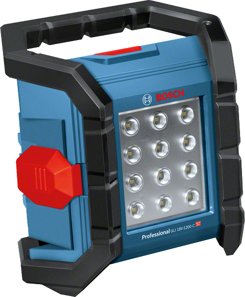 Bosch GLI 18V-1200 C akumulatora darba lukturis ar LED paneli.