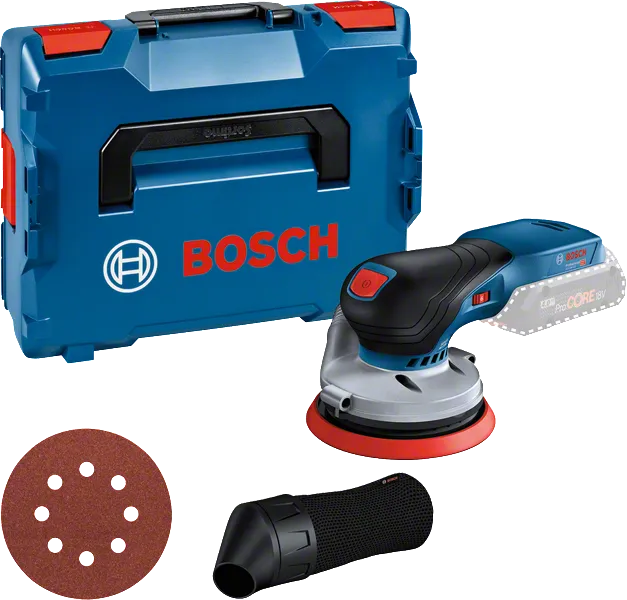 Bosch akumulatora ekscentra slīpmašīna GEX 18V-125 komplekts.