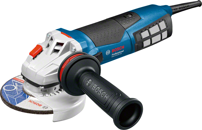 Bosch GWS 19-125 CIE leņķa slīpmašīna ar sānu rokturi.