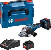 Bosch GWS 18V-15 PSC akumulatora leņķa slīpmašīnas komplekts.