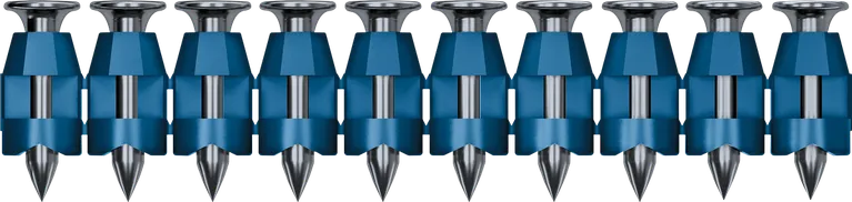 Bosch NB-16 naglas, tērauda naglu iepakojums lentē.