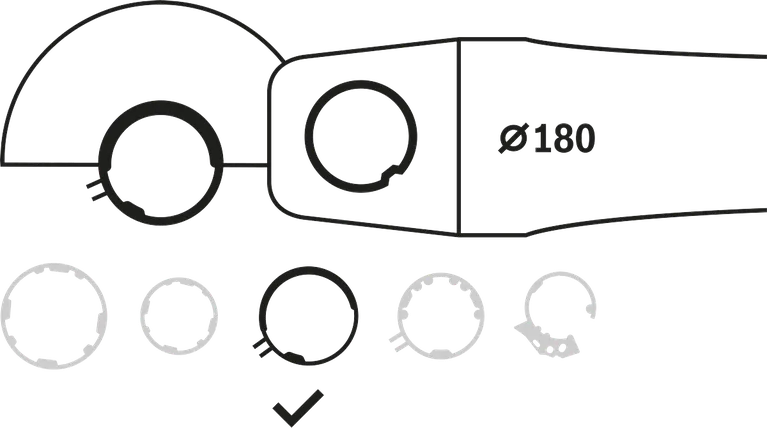 Kombinētais aizsargs 180 mm.