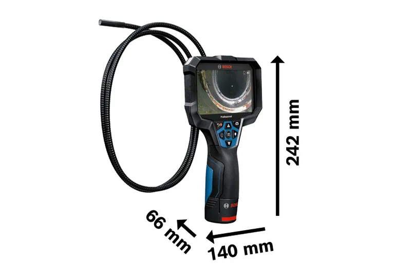 Bosch GIC 12V-5-27 C pārbaudes kamera ar 5 collu displeju.
