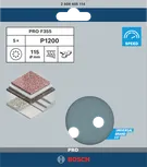 Bosch PRO F355 115 mm slīpēšanas disks P1200, 8 caurumi.