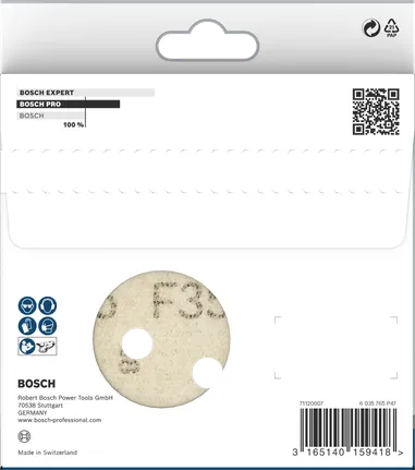 Bosch PRO F355 slīpēšanas disks 125 mm G1200 ar 8 caurumiem.