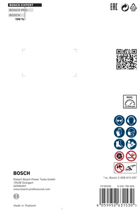 Bosch EXPERT MultiMaterial X-LOCK 125 mm dimanta griezējdiska iepakojums.