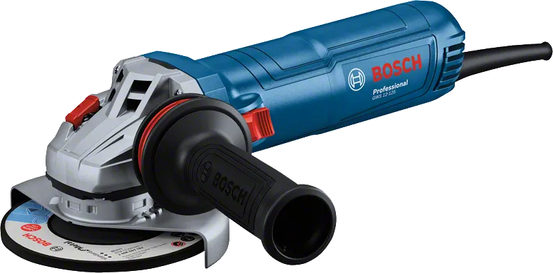 Bosch GWS 12-125 leņķa slīpmašīna ar vibrācijas slāpēšanas rokturi.