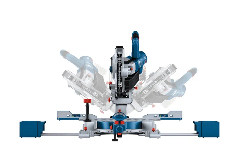 Bosch GCM 18V-216 D akumulatora zāģis ar slīpuma funkciju.