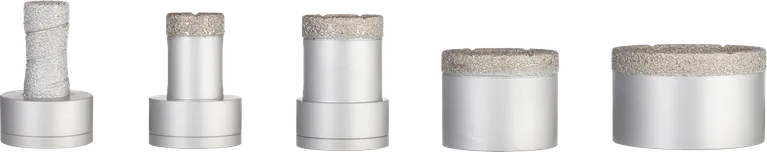 Bosch PRO keramikas sausās griešanas X-Lock serdeņu griezēju komplekts, 5 izmēri.