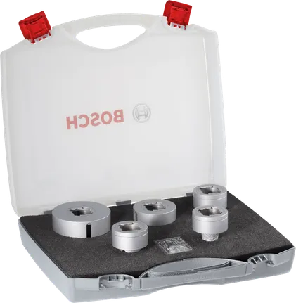 Bosch PRO keramikas sausās griešanas X-Lock serdeņu griezēju komplekts, 5 izmēri, koferī.