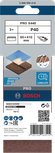 Bosch PRO X440 slīpēšanas lente, 65x410 mm, graudainība 40, 3 gab. iepakojumā.