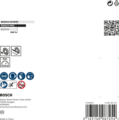 Bosch PRO Metal biezās stieples ritenis ar 115 x 0,5 mm vītni.