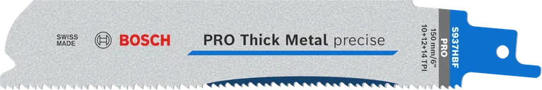 Bosch PRO Thick Metal precīzais S937HBF asmens ar 3x3 zobu dizainu.