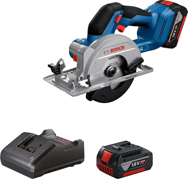 Bosch GKS 18V-51 akumulatora ripzāģis ar akumulatoru un lādētāju.