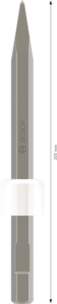 Bosch PRO HEX 19-4C asais kalts 300 mm sešstūra kāts.
