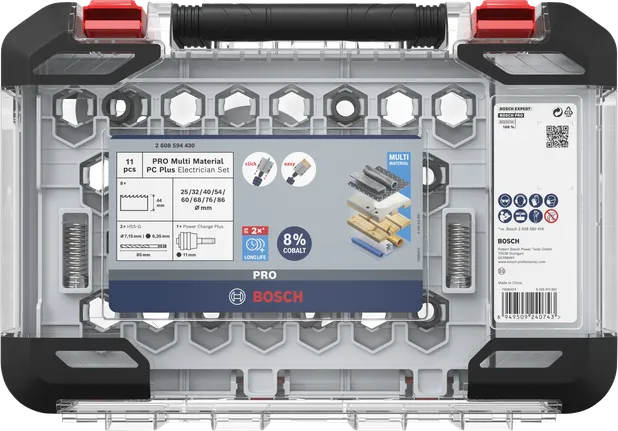 Bosch PRO Multi Material PC Plus caurumzāģu komplekts, 11 gab.