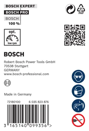 Bosch PRO Wood HSS uzstādīšanas urbja etiķete.