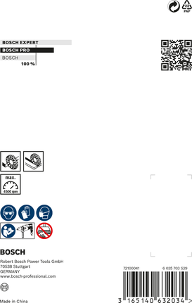 Bosch nerūsējošā tērauda tīrās stieples ritenis 80 x 0,2 mm.