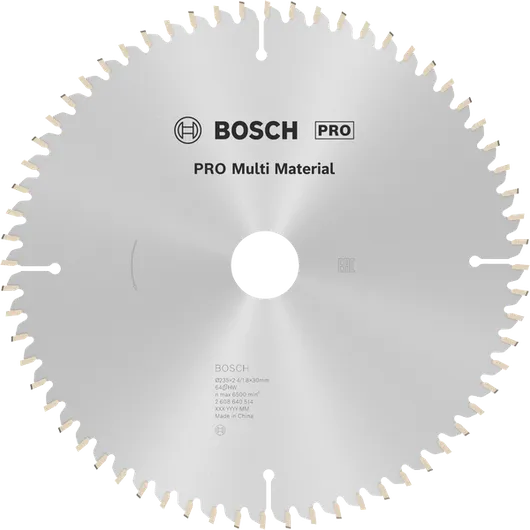 Bosch PRO Multi Material ripzāģa asmens 235 mm, 64 zobi.