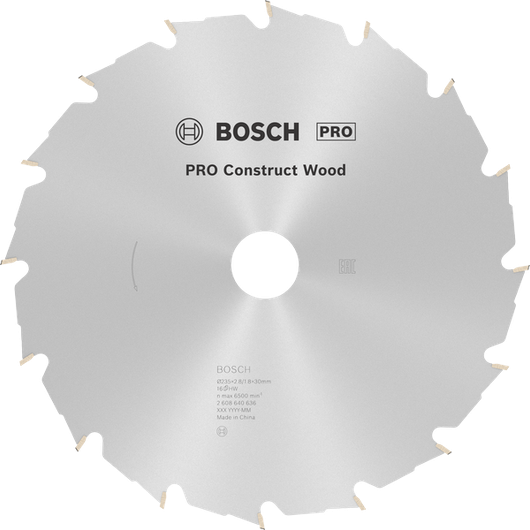 Bosch PRO Construct Wood ripzāģa asmens 235 mm.