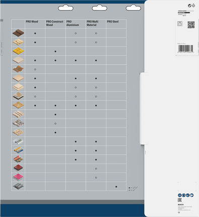 Bosch PRO Wood ripzāģa asmens 400 x 3,5 x 30 mm T60 iepakojums.