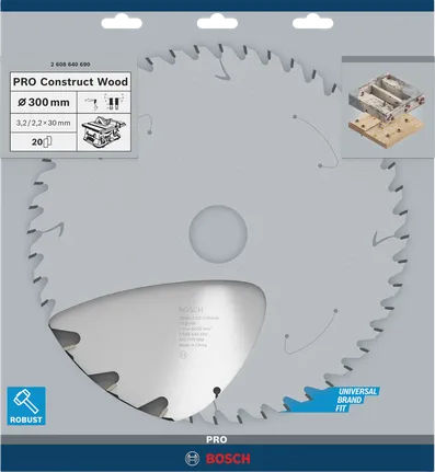 Bosch PRO Construct Wood ripzāģa asmens 300 mm.