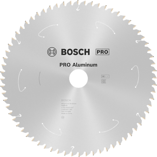 Bosch PRO alumīnija ripzāģa asmens, 254 mm diametrs.