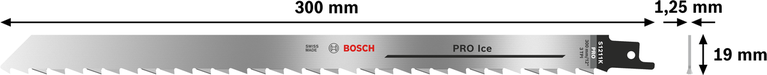 Bosch PRO Ice S1211K zāģa asmens 300 x 19 x 1,25 mm.