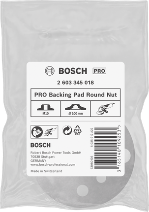 Bosch PRO pamatnes apaļais uzgrieznis, M10 100 mm.