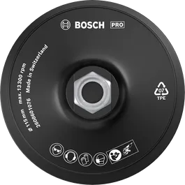 Bosch PRO slīpēšanas disks 115 mm ar mīkstu līplenti un cilpu.
