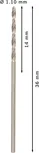 Bosch PRO Metal HSS-G spirālveida urbis metālam, 1,1 mm.