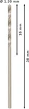 Bosch PRO Metal HSS-G spirālveida urbis metālam 1,3 mm.
