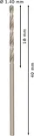 Bosch PRO Metal HSS-G spirālveida urbis 1,4 mm.