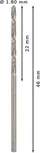 Bosch PRO Metal HSS-G 1,8 mm spirālveida urbis.